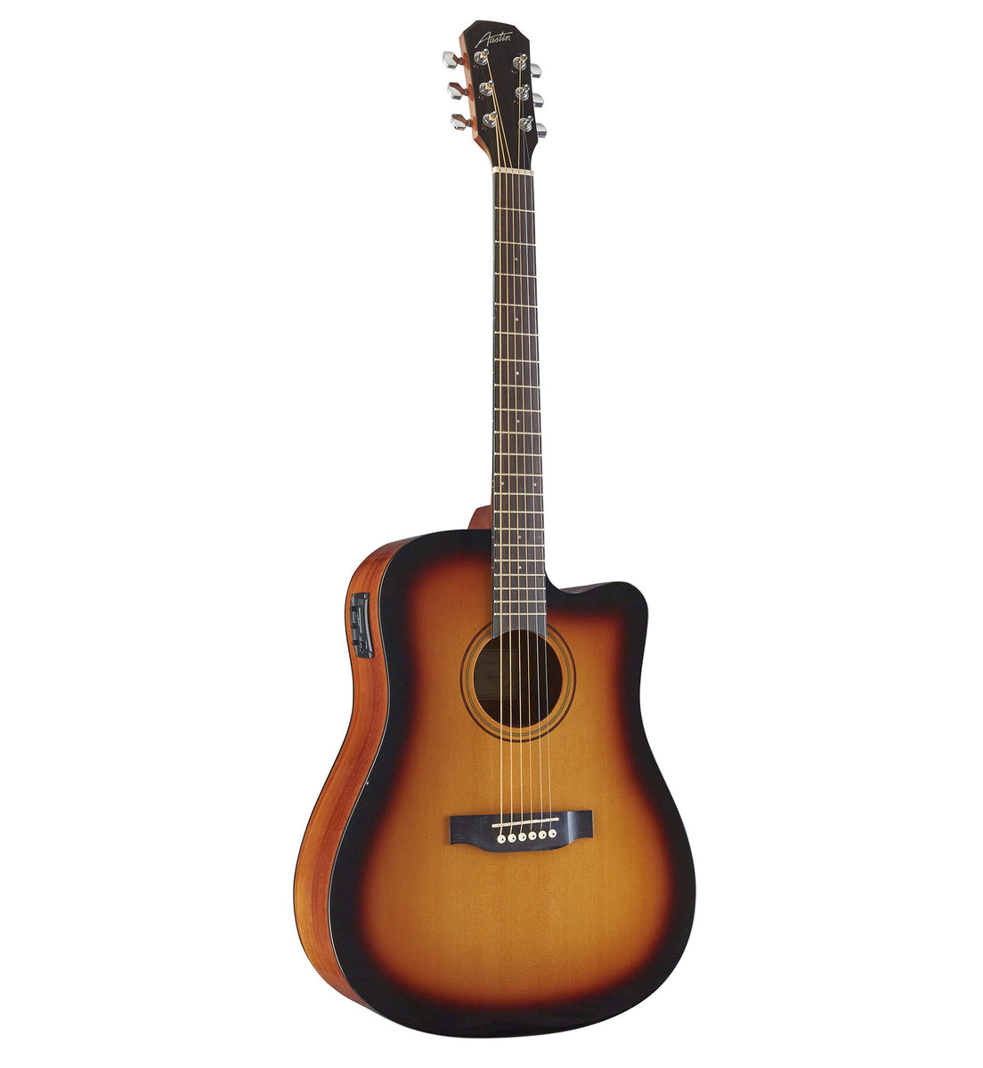 Austin AA25-DEC SB Dreadnought Acoustic Electric Guitar – Pelican