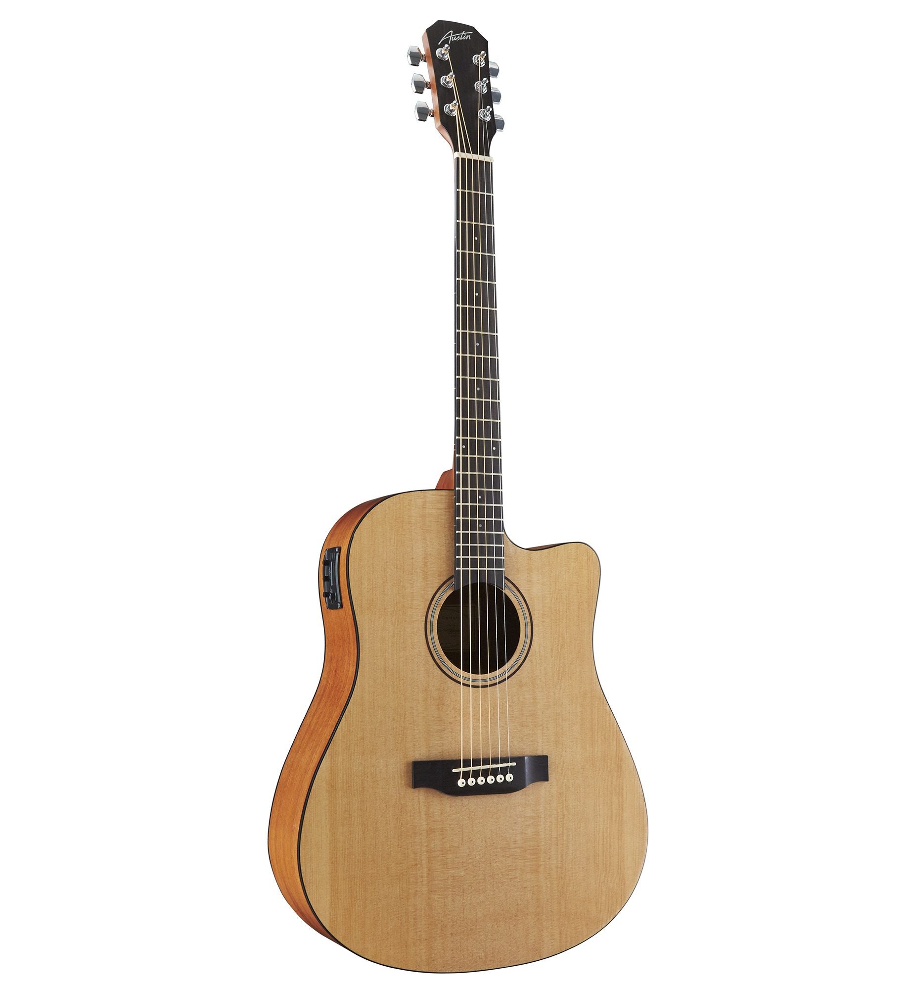 Austin AA25-DSEC Dreadnought Acoustic Electric Guitar – Pelican