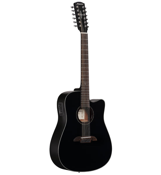 Alvarez Artist Series AD60-12CE BK Acoustic Electric 12 String Dreadnought Guitar