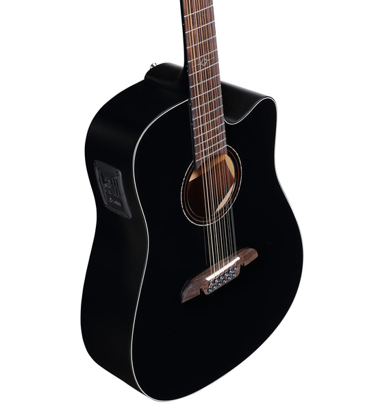 Alvarez Artist Series AD60-12CE BK Acoustic Electric 12 String Dreadnought Guitar