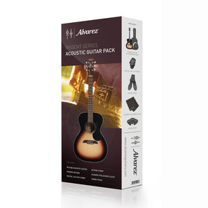 Alvarez Regent Series RF26S SB AGP Folk/OM Acoustic Guitar Pack w/Gig bag