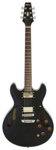 Aria Pro II TA-TR1 Stained Black Semi-Hollow Body Electric Guitar